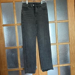Express Jean- modern straight super high rise.  Black/gray wash.  Like new!